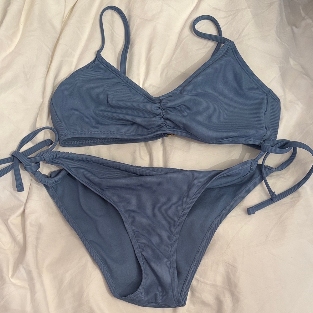 Shade & Shore Dusty Blue Bikini Set - NEW Never Worn
